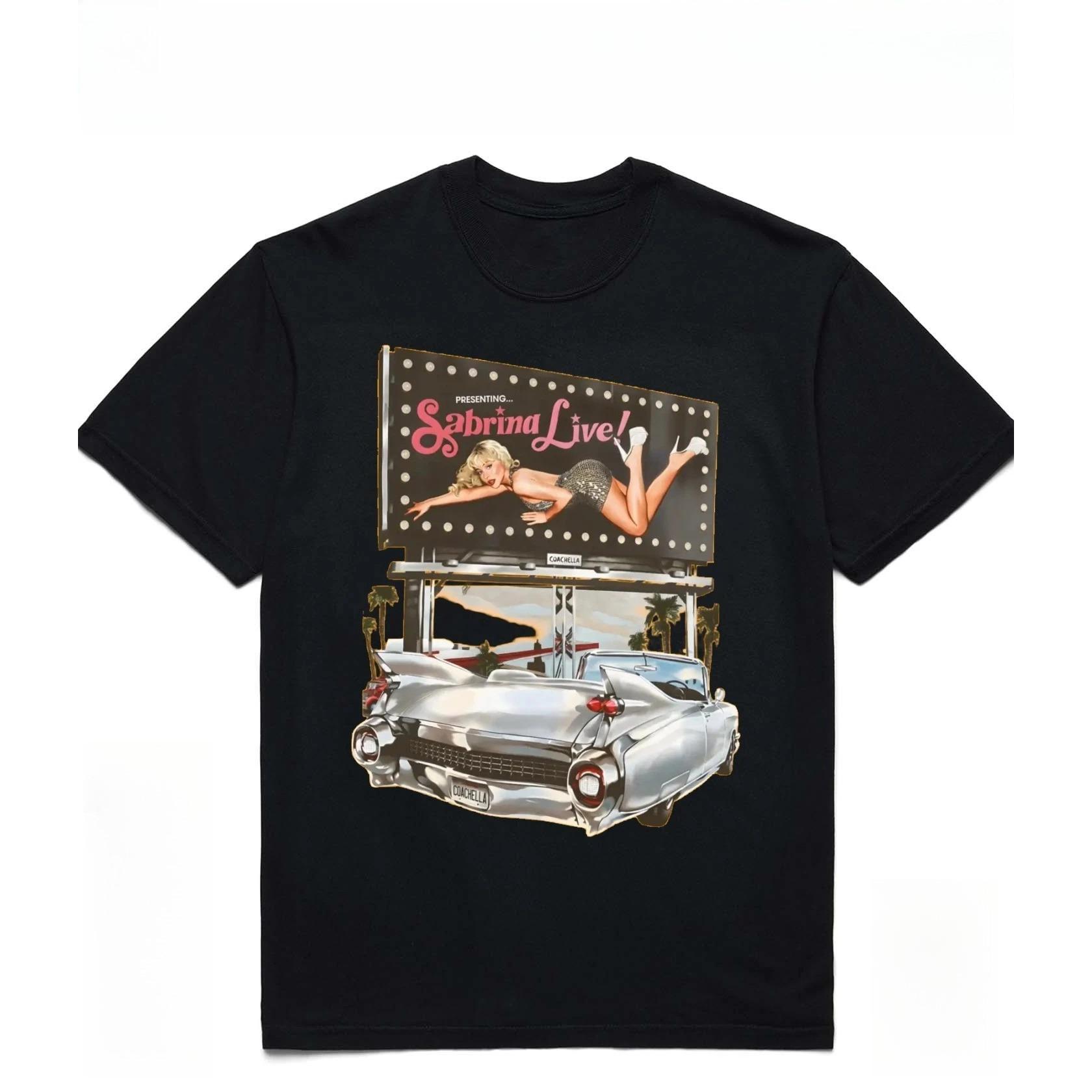 

Sabrina Carpenter music festival 2026 graphic 100Cotton unisex shirt Summer New vintage fashion oversize Unisexs Womens Tshirt M
