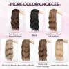 20 Inch Natural Brown Synthetic Hair Toppers Long Wavy Hairpieces for Women 6" ×6" Large Base Lace Front Hair Topper Clips In