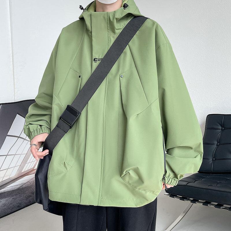 3-In-1 Outdoor Jacket Men's Removable Hooded Tooling Jacket Japanese Mountaineering Jacket