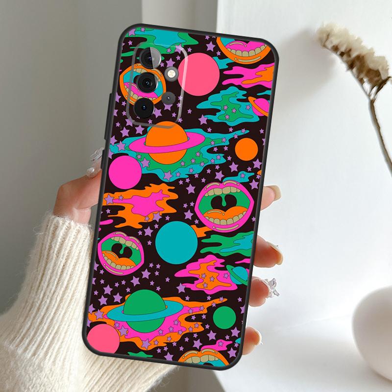 Regenbogen 70er Jahre Groovy Landschaft Hülle Für Samsung Galaxy A34 A54 A14 A15 A35 A55 A16 A26 A36 A56 A52 A12 A32 A13 A33 A53 A17