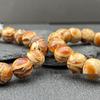 Qi Zhu Natural Burmese Amber Fossil Wenwan Prayer Beads - Round Buddhist Beads