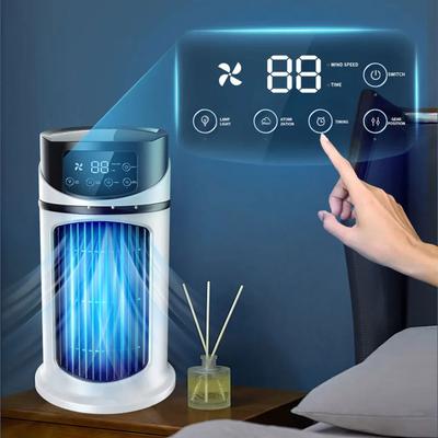 3-in-1 Leiser Kühlender Schreibtischventilator Weitwinkel-Luftverteilung Verstellbarer Leiser Tischventilator Wind Luftkühler für Büro und Schlafzimmer