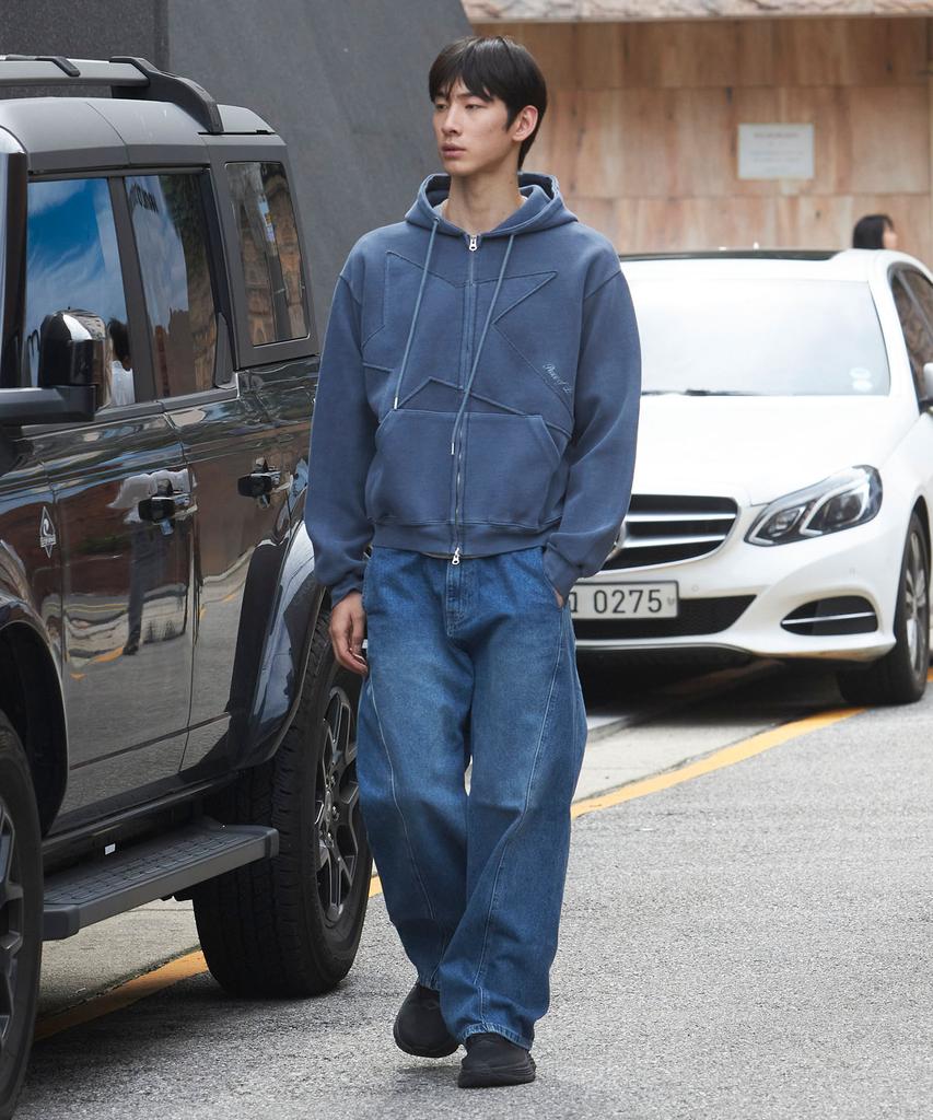Pol Star Pigment Zip-Up Hoodie_Blue