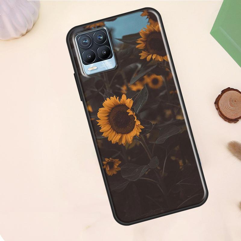 Sunny Sunflower Case For Realme C67 C71 C63 C61 C55 C51 C53 C35 C65 C75 11 12 13 14 Pro Plus GT6 GT7 15 Pro