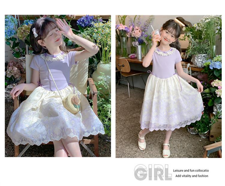 Girls' dress 2026 summer super western-style little girl, internet celebrity, middle-aged princess, chiffon dress, fluffy chiffon dress