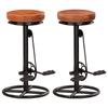 Day and Night - Day and Night Kitchen Stools 2 Pcs Genuine Black and Brown Goat Leather