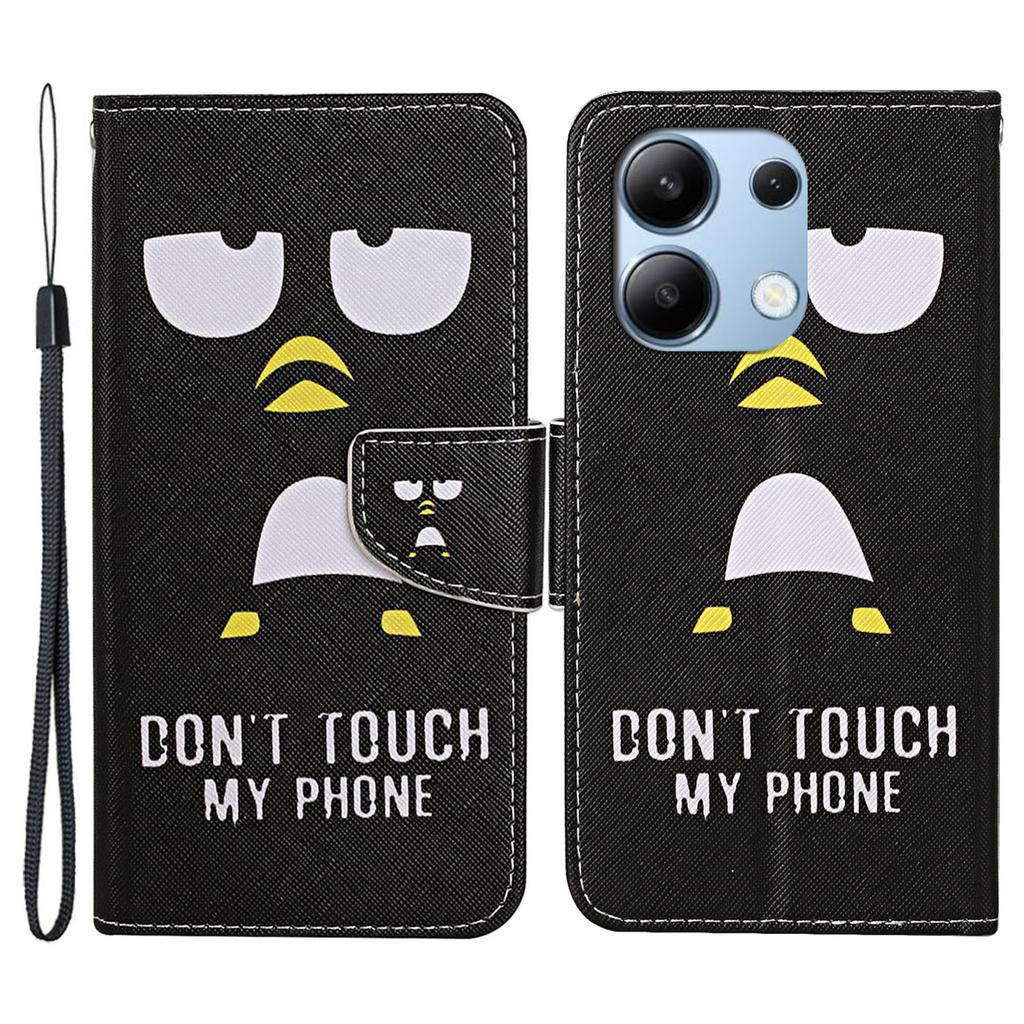 For Xiaomi Redmi Note 13 4G Case PU Leather Stand Wallet Phone Cover Pattern Printing