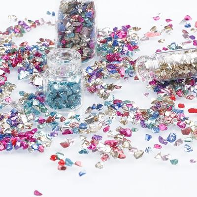 450G Irregular Shape No-Hole Glass Gravel Beads Czech Beads Seed Beads for DIY Jewelry Craft Making Earring Necklace