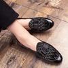 British Men's Charm Bowite Dress Men Oxford Shoes Man Luxury Male Black Moccasins Wedding Prom Shoes for Men