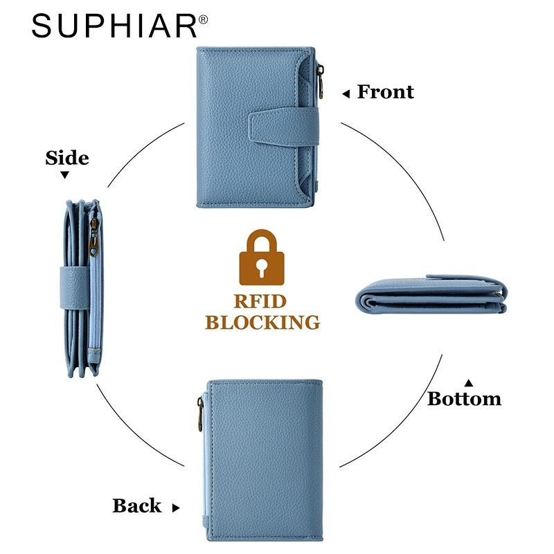 Hot-selling leather zipper change bag card bag integrated, simple anti-theft brush new women's wallet