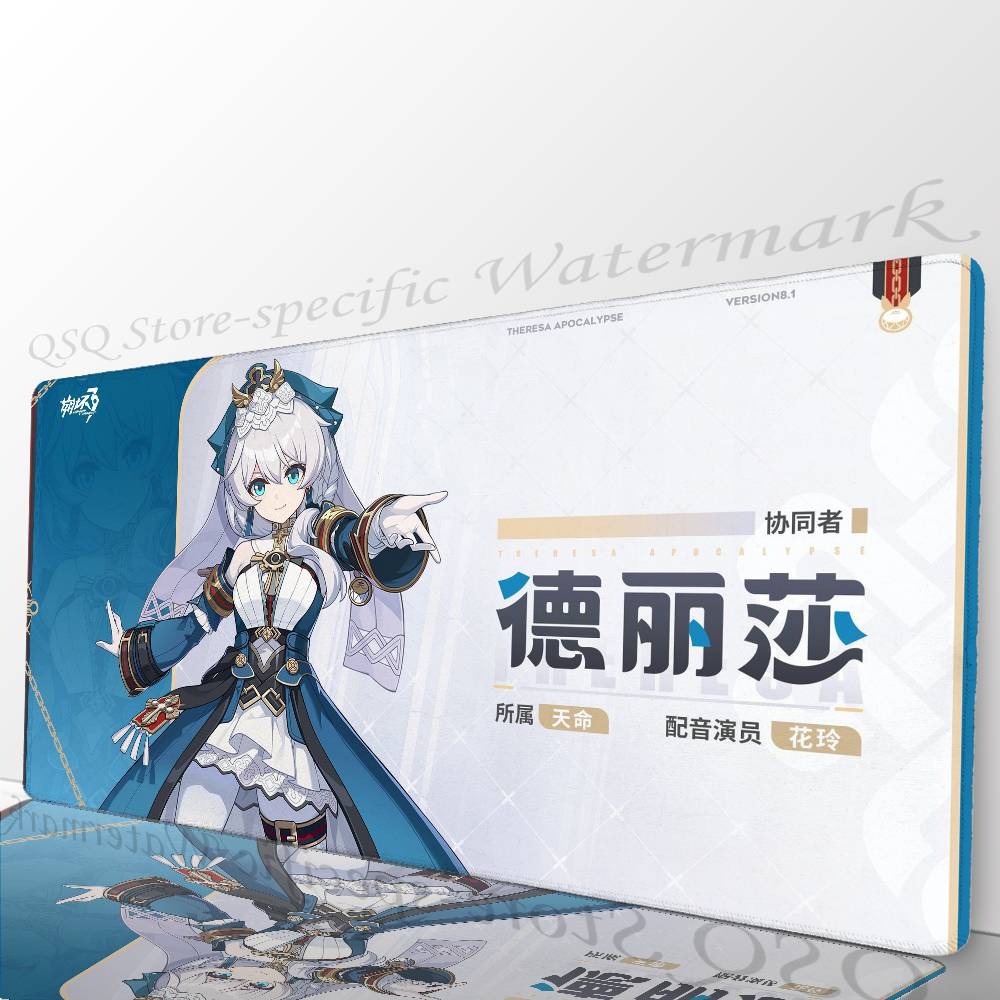 Theresa Apocalypse H-Honkai Impact 3 ANIME Mousepad Non-slip Suitable For Office Computers Laptops E-sports Game Desk Mats XXL
