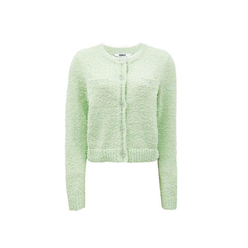 ONLY Women's 2024 Spring Button Round Neck Slim Knit Sweater