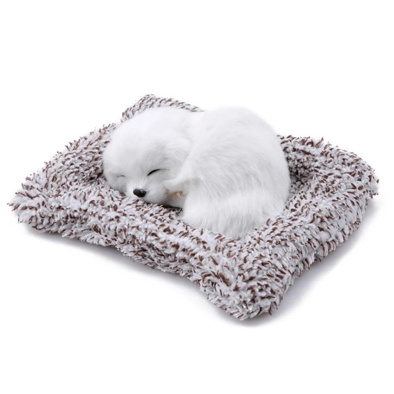 Car Center Console Decoration Stuffed Toy Cute Simulation Animal Plush Sleeping Dog Toy Children's Car Decoration