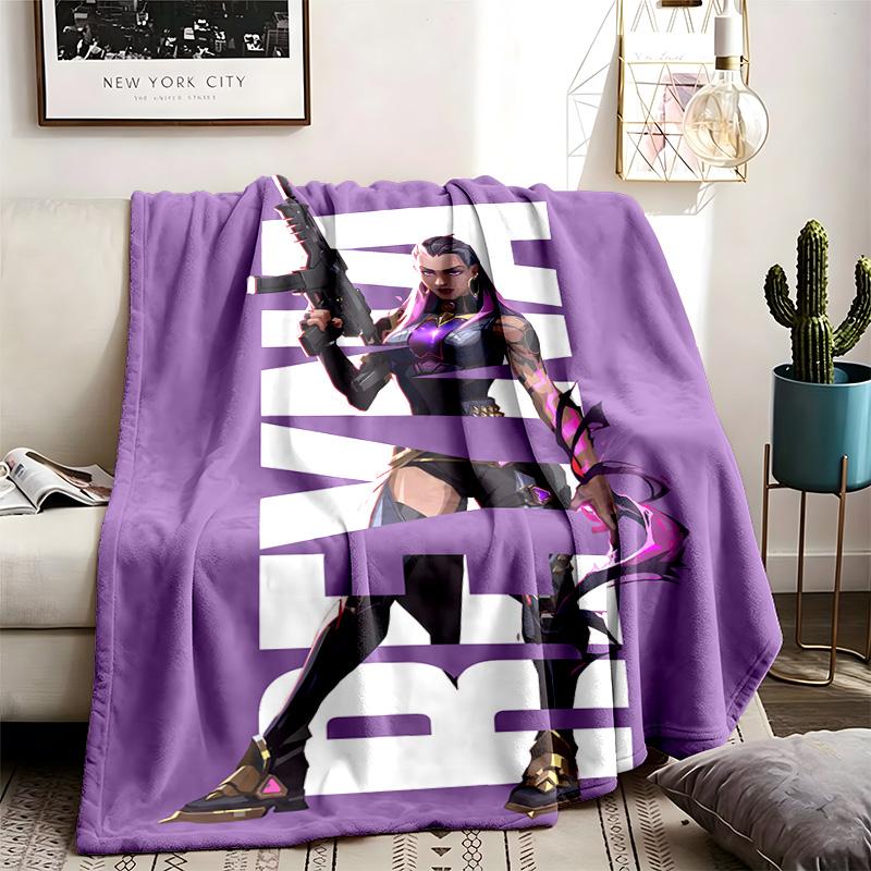 VALORANT Theme Blanket Suitable For The Sofa Camping And Travel Made Of Soft Flannel Material An Ideal Gift For Occasions Such As Birthday