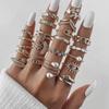 Black Butterfly Diamond Engraved Ring   Pearl Ring Set For Women