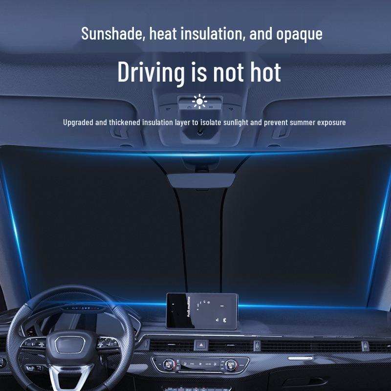 Car Windshield Sunshade: Thickened Heat Insulation and Sun Protection Visor