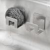 Stainless Steel Kitchen Sink Sponge Holder Tray Drainer Rack Self Adhesive Hook Sink Storage Holder Kitchen Accessories
