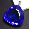 Lab-Created 139 Ct Trillion Topaz 925 Sterling Silver Pendant Gemstone CERTIFIED VA-754