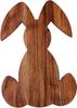 Bunny Shaped Wood Serving Board, Wood Cutting Board for Kitchen, Wooden Charcuterie Boards, Funny Serving Platter for Cheese and Food, 14.5" X 9.8"
