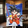 1PC Son Goku Print Flannel Blanket, High quality All Seasons, Home Decor, Warmth and Comfort, Perfect for Christmas Gifts