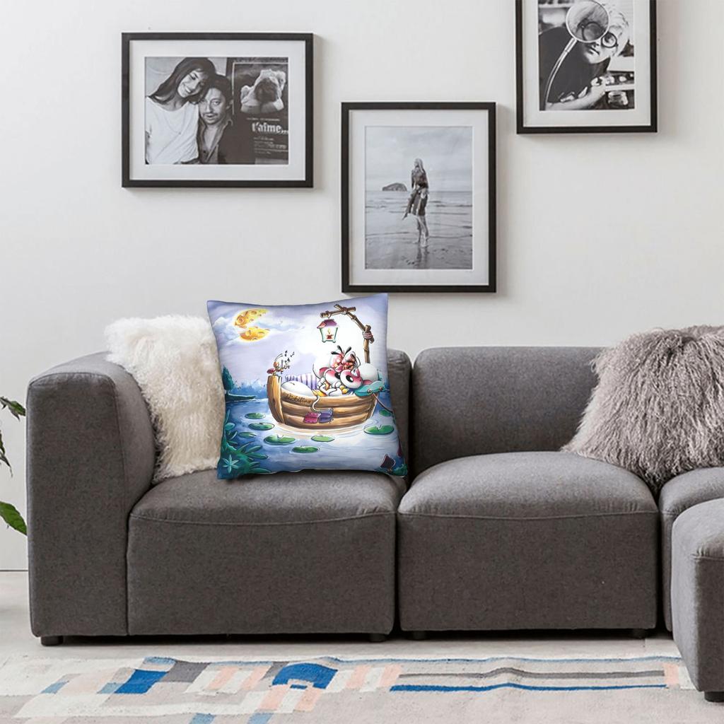 Good Night Diddl Pillow Cover  Comfy Cushion Cover Funny Pillow Case For Living Room Sofa