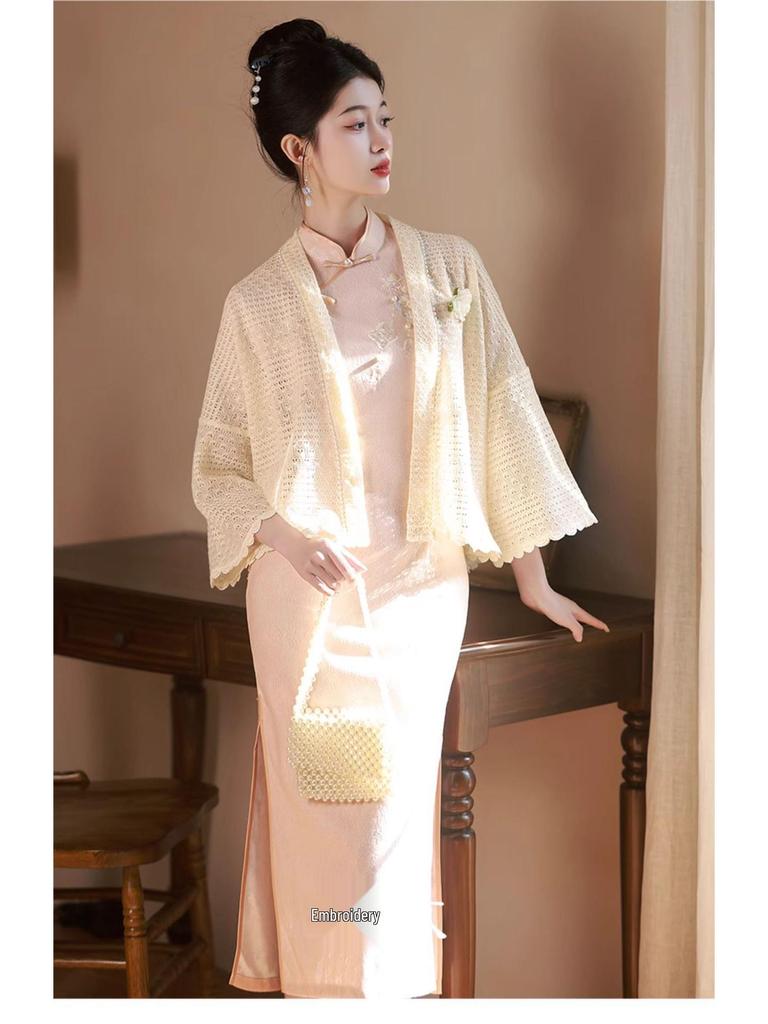 2025 Pink Petite Summer Cheongsam: Modern Chinese Engagement Dress for Young Girls