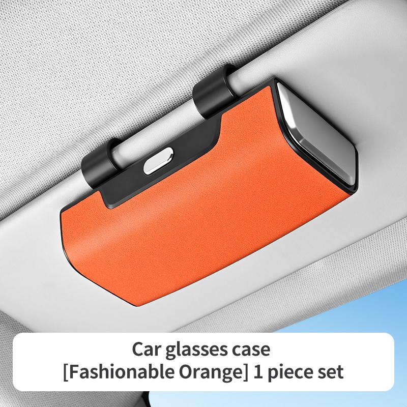 New Car Visor Glasses Case Premium ABS Flocking Inner Auto Glasses Organizer Storage Case Anti-Scratch Eyeglasses Protection Box