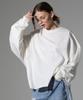 Limnic Oversized Plain Long Sleeve T-Shirt [White]