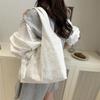 Style Lace Sweet Blossom Canvas Tote Bag Large Capacity For Outings Daily