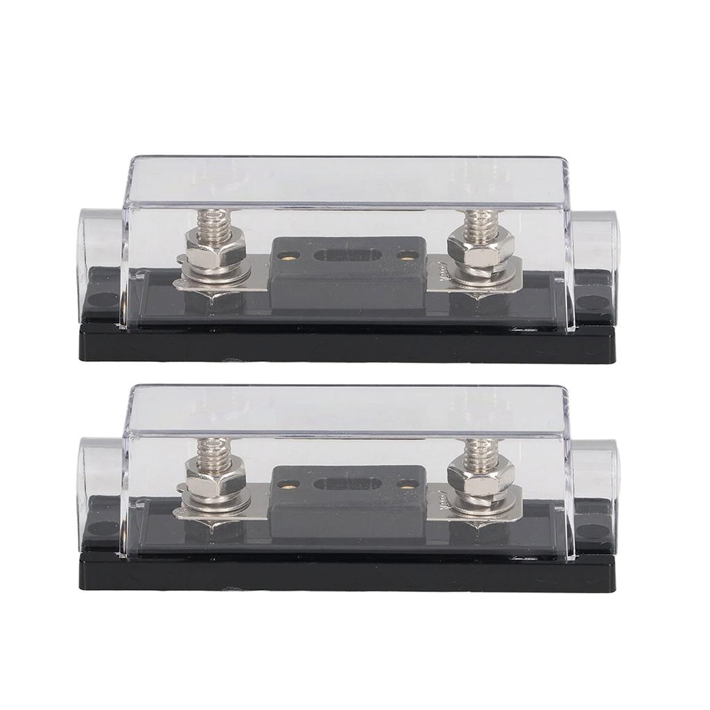 2PCS 200A 48V Fuse Holders with 4PCS Terminals 4 PCS Heat Shrinkable Tubes for Car Audio Truck RV Boat