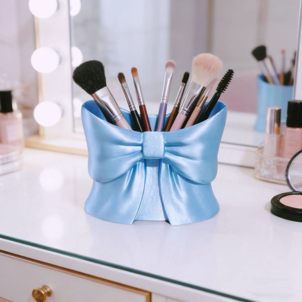 

TPU Makeup Brush Holder 3D Printed Cosmetic Brush Organizer Cosmetic Brush Storage Box Cosmetic синій