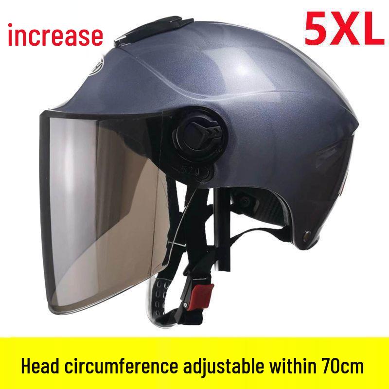 Men's Certified Plus Size XL Helmet for Electric Scooters - Summer Sun Protective, Large Head Circumference Half Helmet.