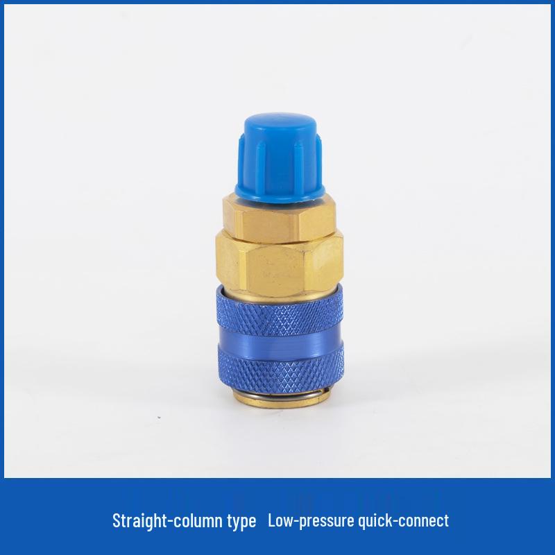 Car AC Refrigerant Refill Adapter Valve for R134a - Adjustable High/Low Pressure