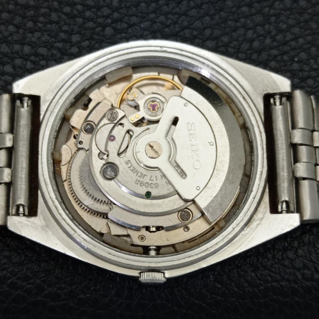 GENUINE VINTAGE SEIKO 5 AUTOMATIC 6309A JAPAN MENS SILVER DIAL WATCH A701655-5 R206c-a701655