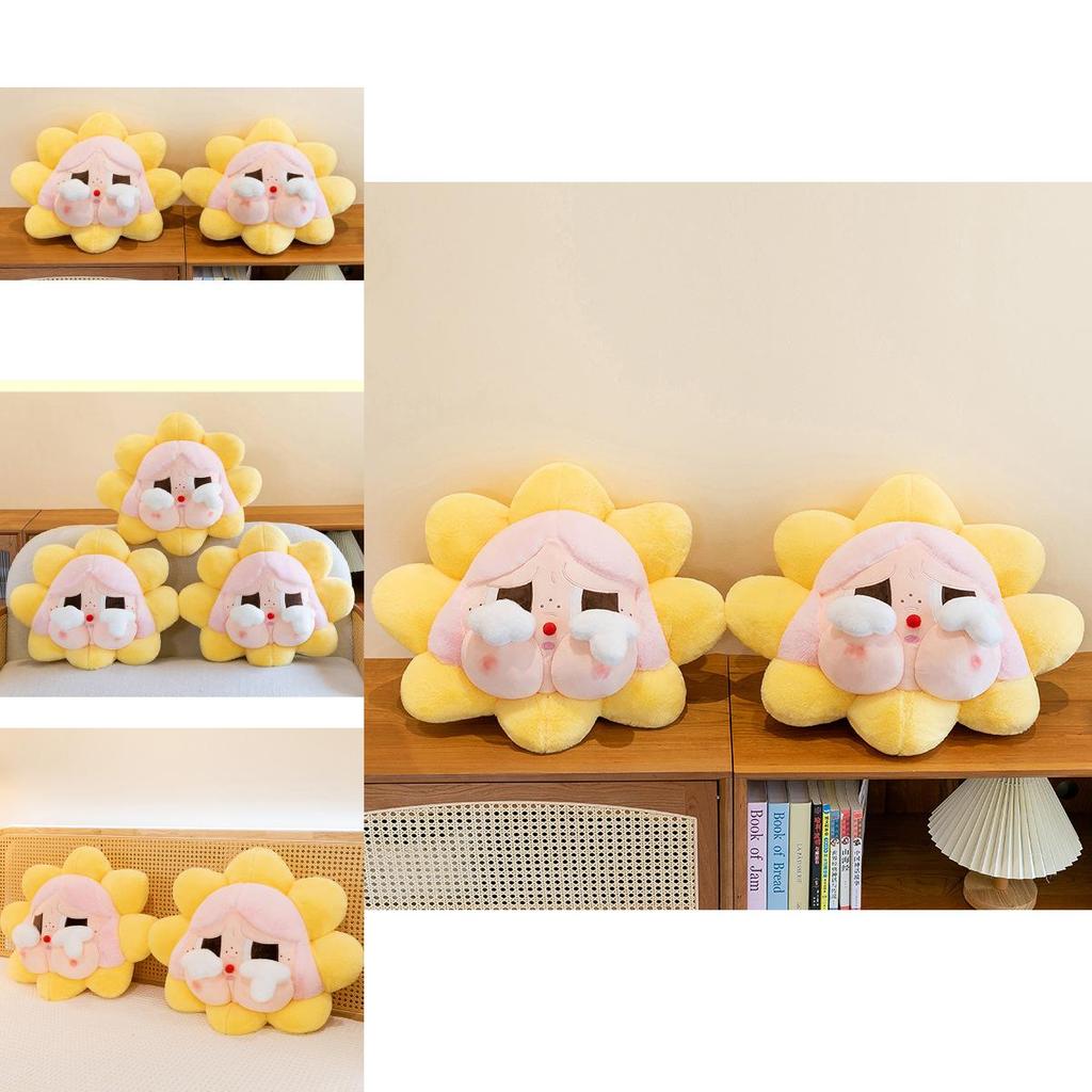 Flower Shy Girl Plush Pillow Super Soft For Living Room Hugging And Watching Tv**
