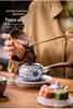 Blue & White Gilded Gongfu Tea Set: Teapot, 2 Cups & Tray In Gift Box for Home or Office.