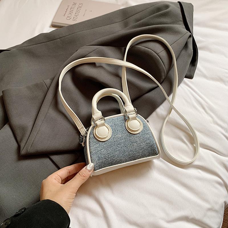 Contrast Color Leather Crossbody Bag 2026 New Mini Purse Cute Trend Lady Lipstick Bag Versatile Shoulder Phone Bag Day Clutches