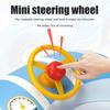 Baby Inflatable Pool Float with Canopy Car Shaped Baby Swim Float with Safty Seat Steering Wheel Horn for Infant Summer