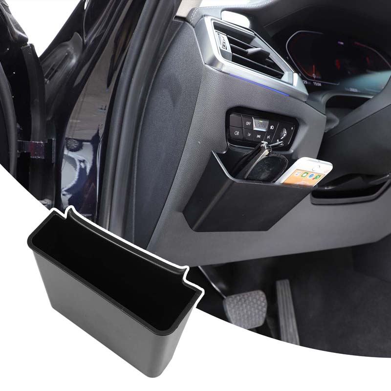For BMW 3 Series G20 2020-2026 ABS Car Dashboard Side Left Hanging Storage Box Trim Phone Holder Organizer Box Car Accessories