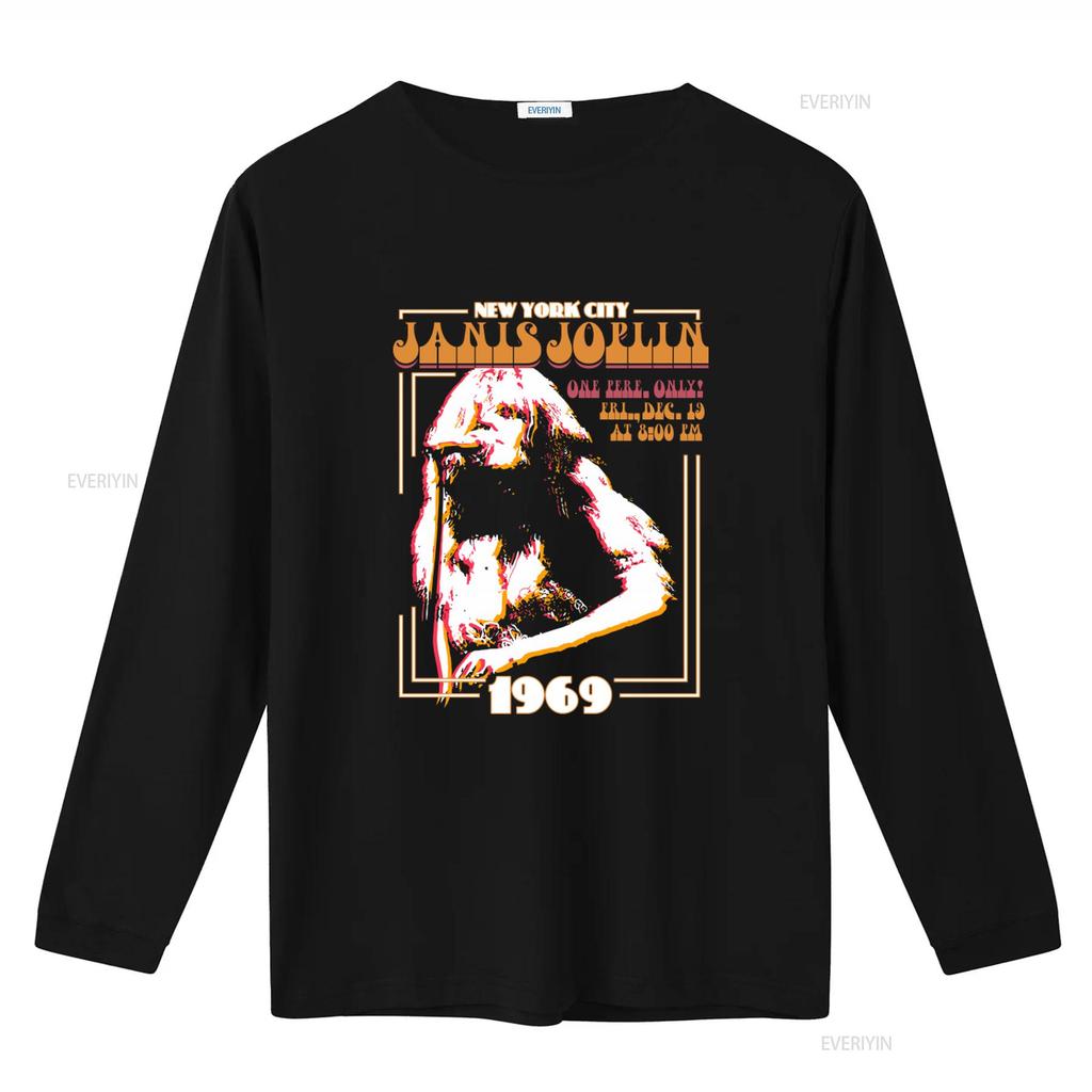 Janis Joplin New York City 1969 Concert Rock and Roll Music Vintage Style T Shirt vintage Washed Slightly homme