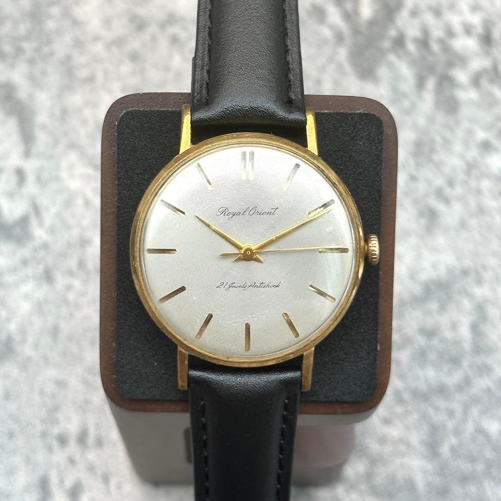 Used 1960s Royal Orient Record Dial 21 Jewels Manual Wind