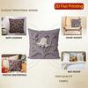 Purple Floral Embossed Style Throw Pillow Covers Pattern Cushion Cover Suitable For Sofa Bedroom Car Pillow Cover