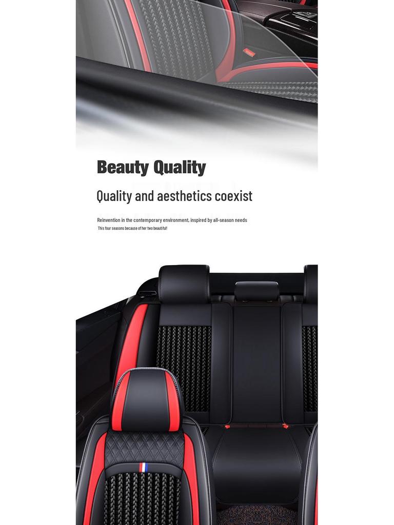 Universelle Vollabdeckung Eis-Seide Autositzbezug für Fünfsitzer - Ganzjahres-Polster