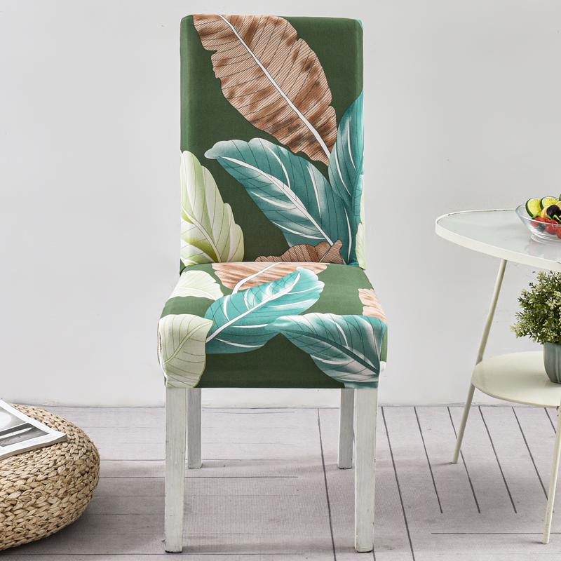 New Floral Decoration Stretch Covers Chair Cover For Dining Room Office Banquet Chair Protector Elastic Material Armchair Cover