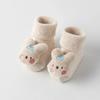 1 Pair Warm Terry Newborn Sock for Boy Girl Sweet Cartoon Animal Calf Sock for Toddler Autumn Winter Indoor Non-slip Floor Sock
