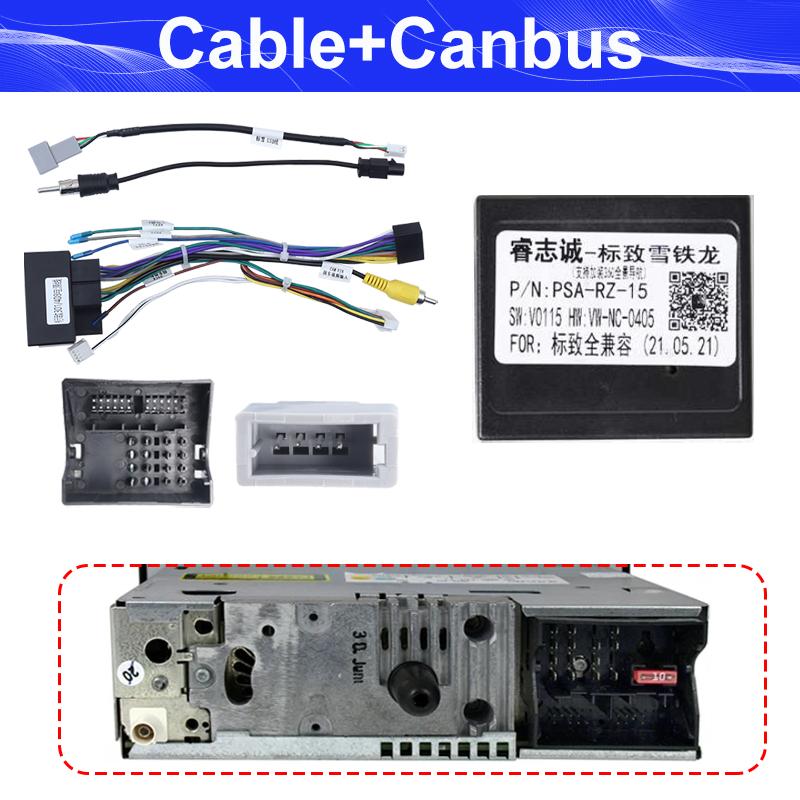 For Peugeot 307 308 407 408 607 807 508 2008 3008 4008 Citroen C3 C4 C5 16 Pin Car Radio Wiring Harness Canbus Adapter Cable Radio Accessories 4