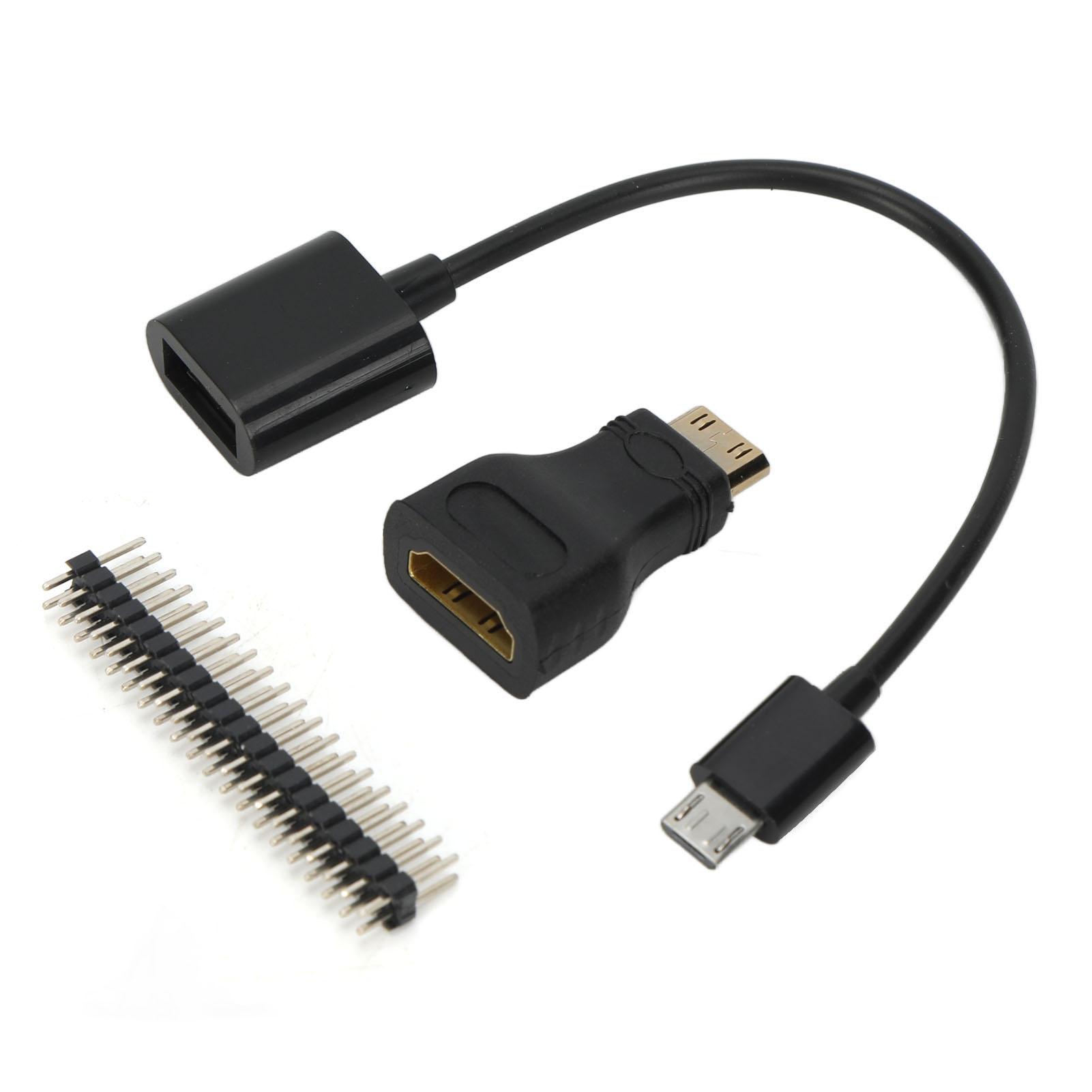 

Mini HD to HD Adapter Micro USB to USB Female Power Cord 40P for Raspberry Pi Zero Pin Kit