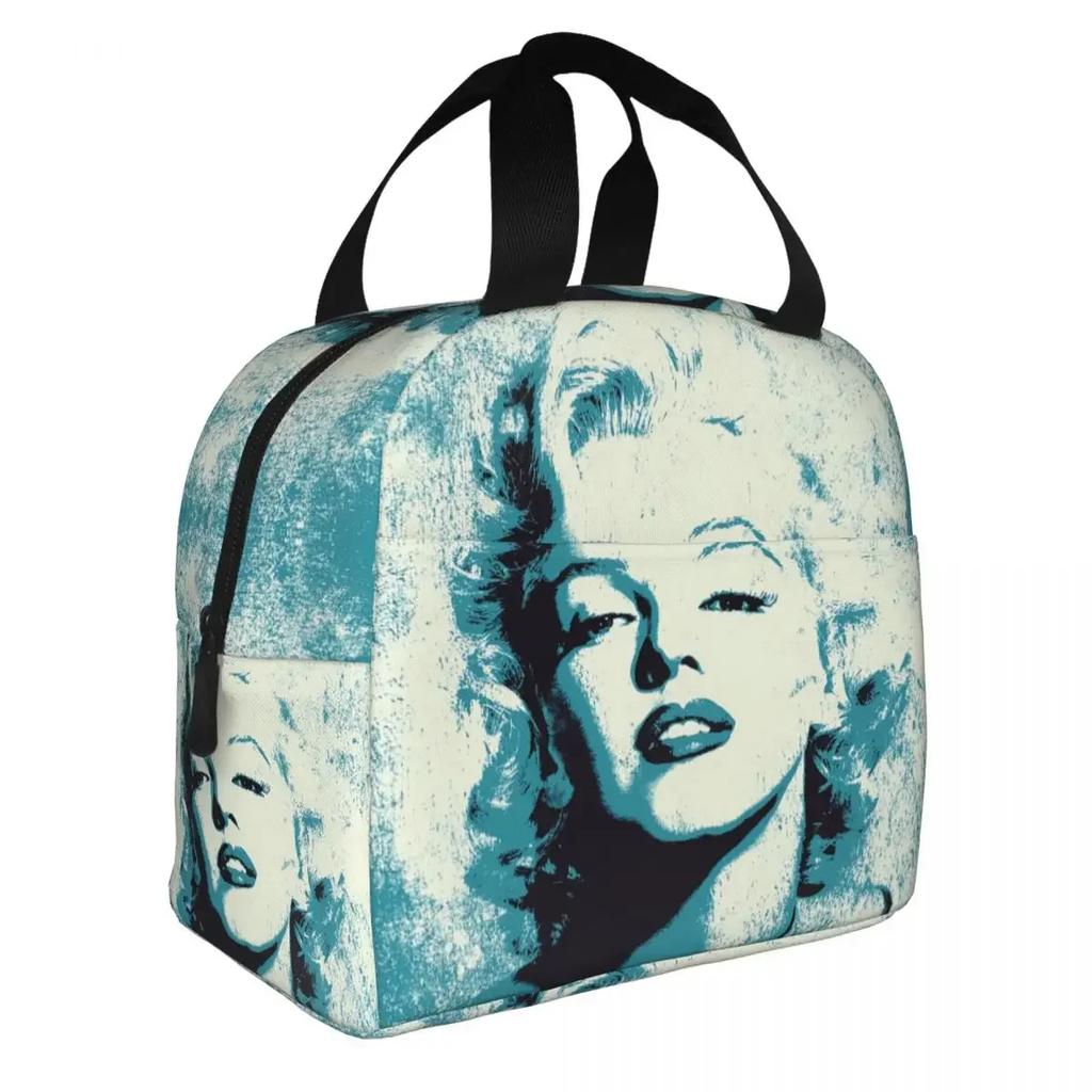 Pop Art Zlatý Warholův svačinový box Opakovaně použitelný Vodotěsný Termo chladící Jídlo Zlatá Dívka Monroe Izolovaná svačinová taška pro Ženy Pracovní tašky