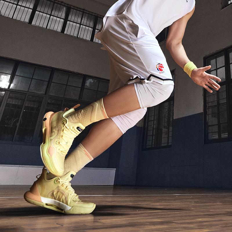 Li Ning Jimmy Butler Quick-Dry Cool Elastic Sports Basketball Shorts Men Shorts White AAPU209-4