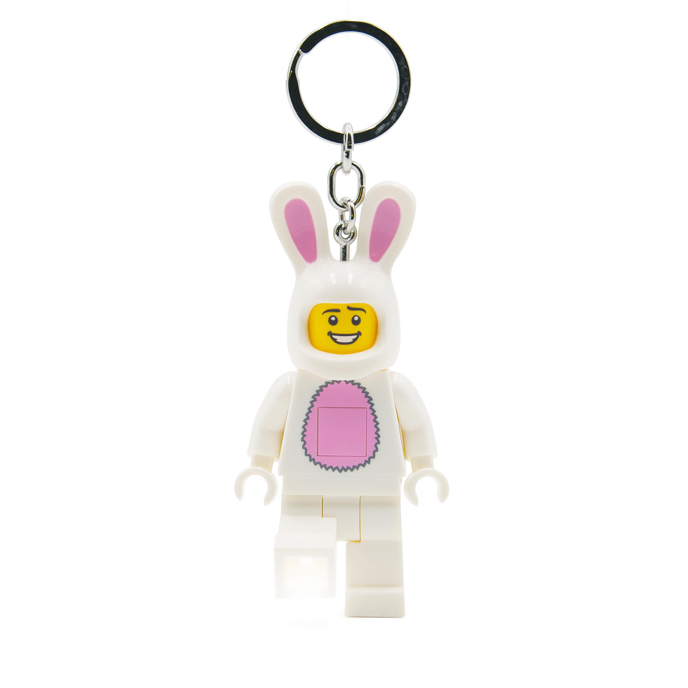 IQ Iconic Rabbit Keychain LED Keychain Light Block Toy Doll with Movable Joints Mini Figure